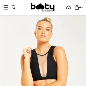 Booty by Brabants croco skin reveal top in black